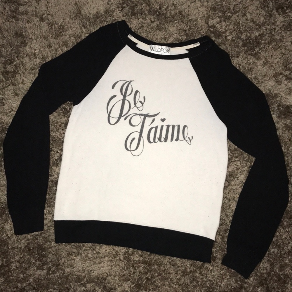 Wildfox Baggy Beach Jumper “je taime”